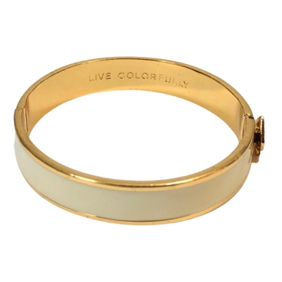 KATE SPADE • Ivory Cream Live Colorfully Spade Bangle Bracelet - Picture 5 of 7